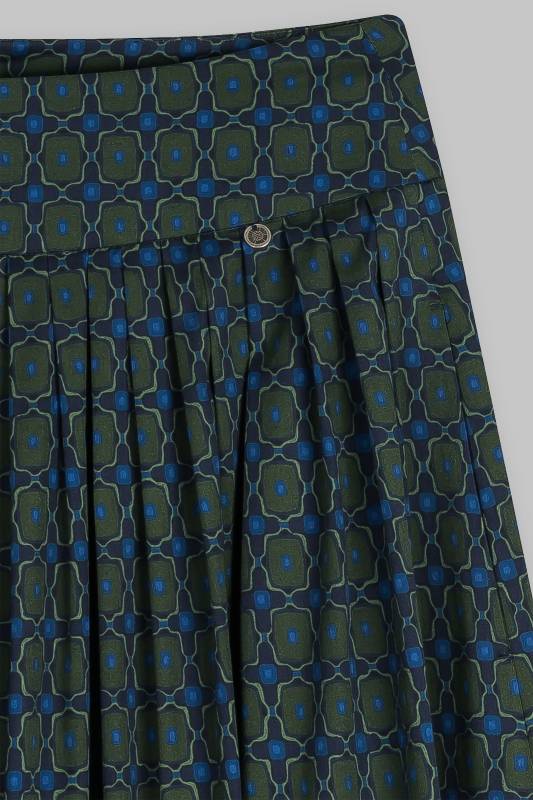 Rockmacherin Kalo Wadenlanger Rock mit Print und zwei Taschen Vierteljährliche Förderung
