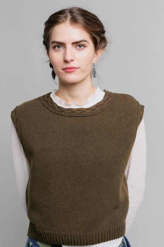 Rockmacherin Ottilie Trachtiger Strickpullunder kurz und gerade geschnitten 50% Rabatt für begrenzte Zeit