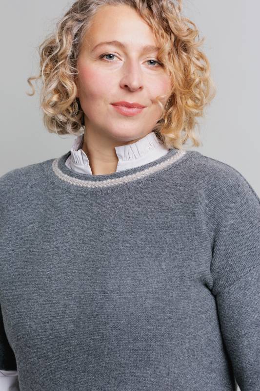 Rockmacherin Ella Trachtiger Strickpullover mit kurzem Arm Outlet