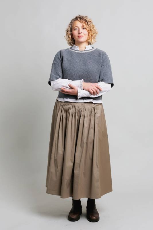 Rockmacherin Ella Trachtiger Strickpullover mit kurzem Arm Outlet