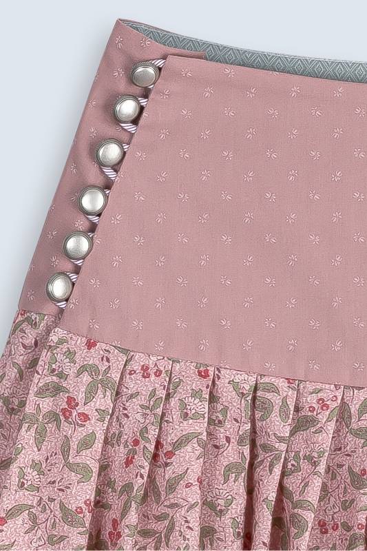 Rockmacherin Osterhos Trachterock mit Passe und Blümchenmuster Fabrik Onlineshop