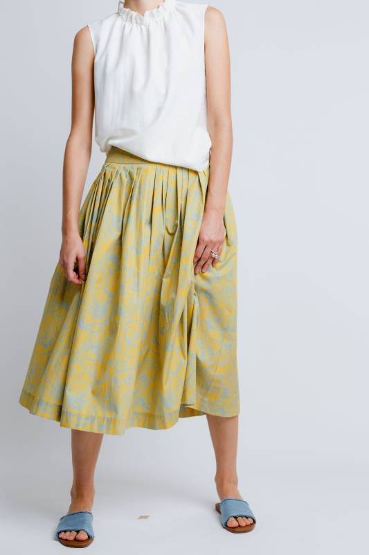 Rockmacherin Kalo lang Damenrock mit plakativem Blumenprint für Tracht und Moderne Flash Sale