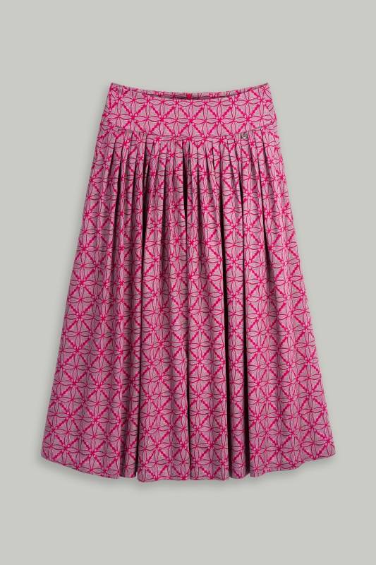 Rockmacherin Kalo Midirock mit formender Passe aus Baumwollsatin Top Angebot