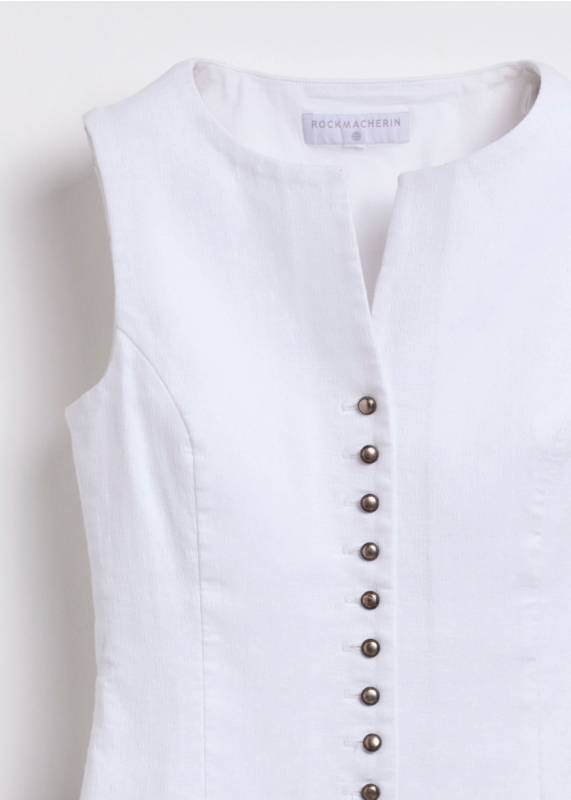 Rockmacherin Nanni Aigner Trachtenweste für Damen in Weiß im Angebot