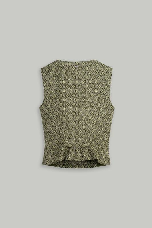 Rockmacherin Nanni Bachmann Damen Trachtenweste aus Wolljacquard Blitzverkäufe