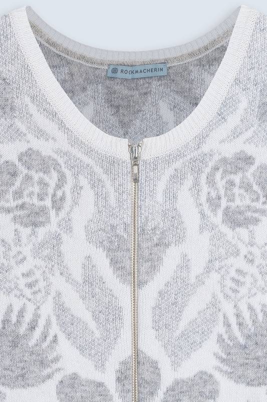 Rockmacherin Wally Strickweste mit Jacquardmuster und Reißverschluss Preisnachlass