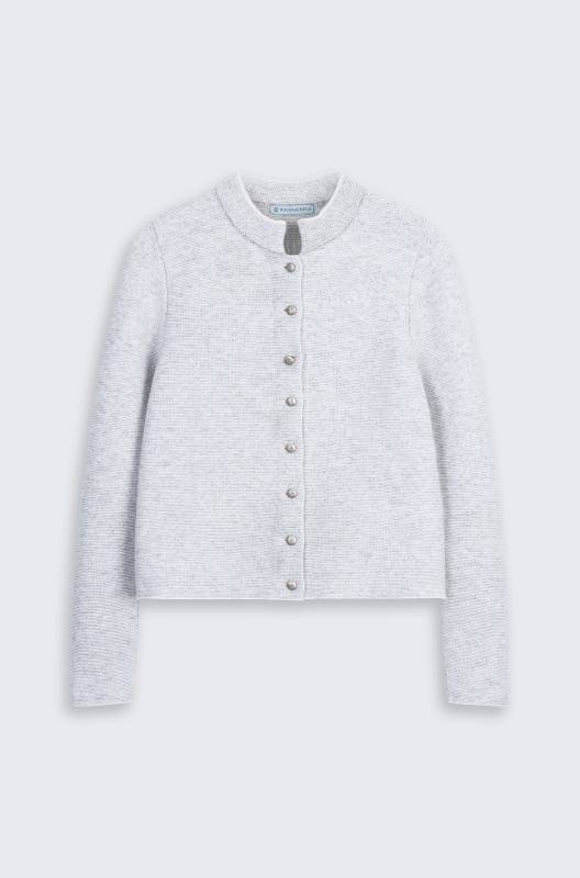 Rockmacherin Florentine Trachten-Strickjacke mit Stehkragen aus Merinowolle Weihnachtsangebot