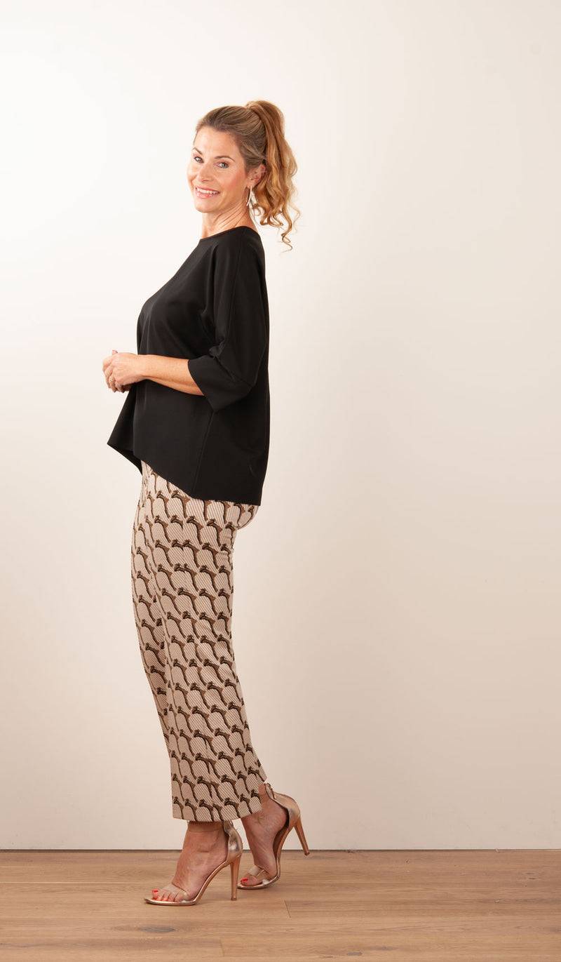 Cambio Hose „Faith“ Beige | Gold | Schwarz Jubiläumsangebot