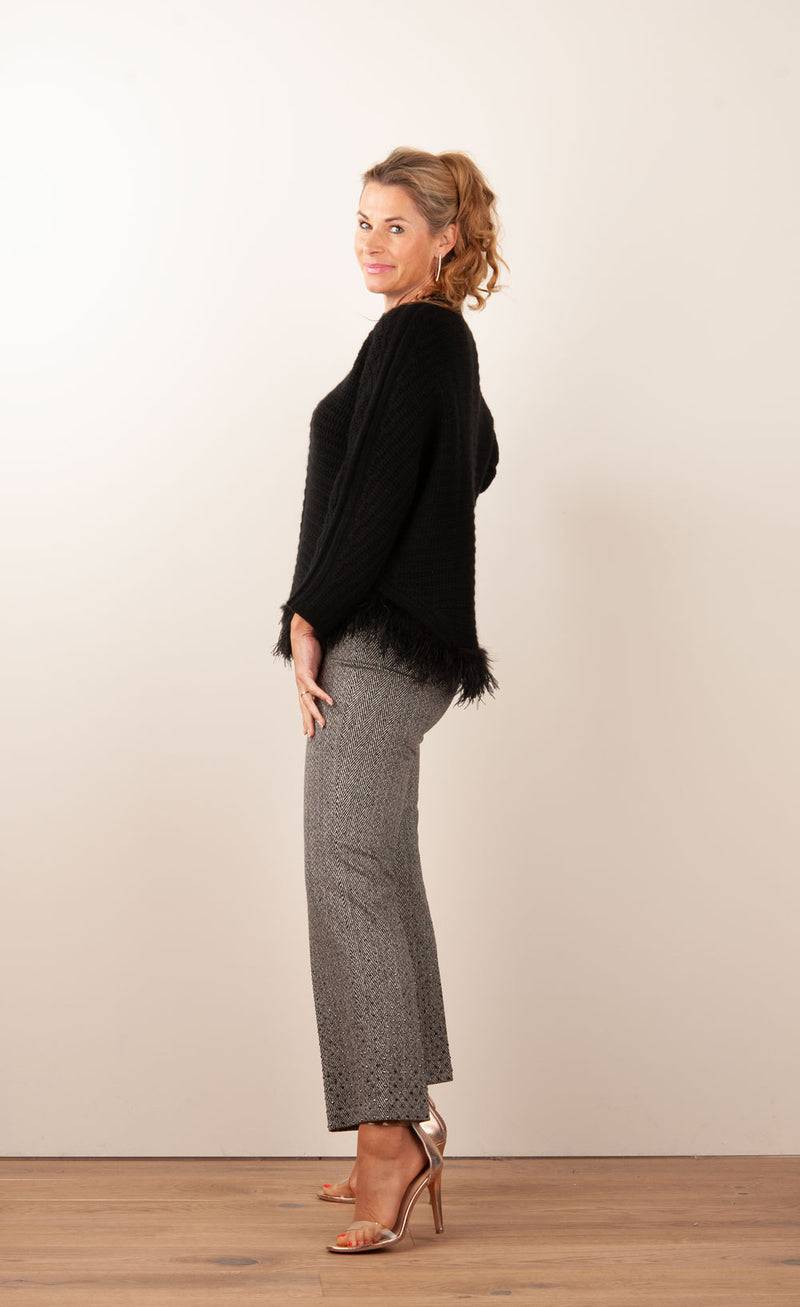fleur Pullover „Feder“ Schwarz Online Outlet
