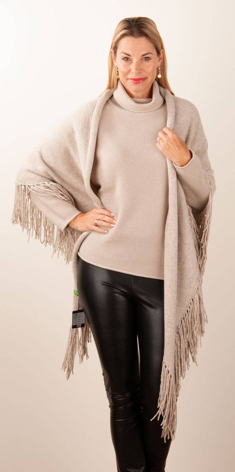 Simone Bruns Dreieckstuch Melange Beige Black Friday Preise