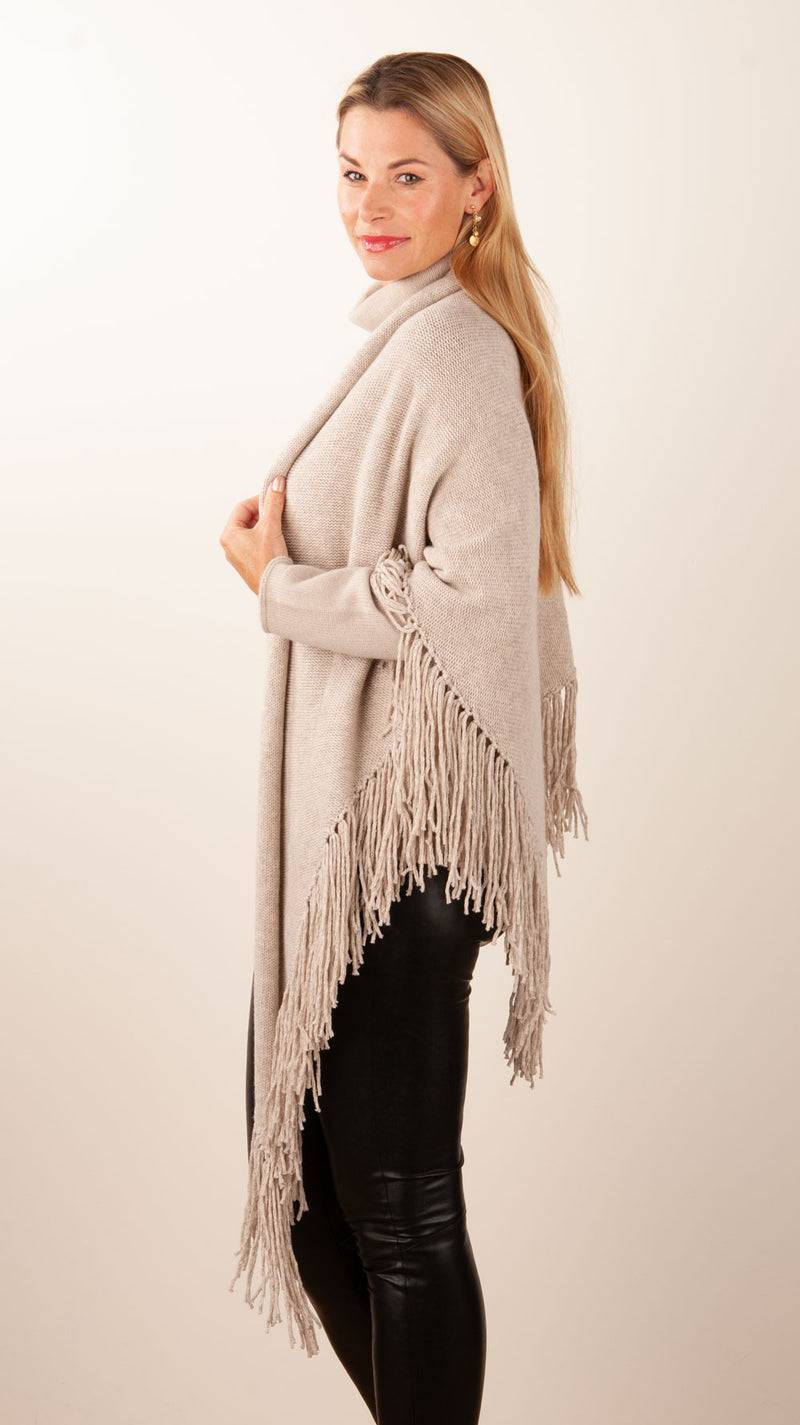 Simone Bruns Dreieckstuch Melange Beige Black Friday Preise