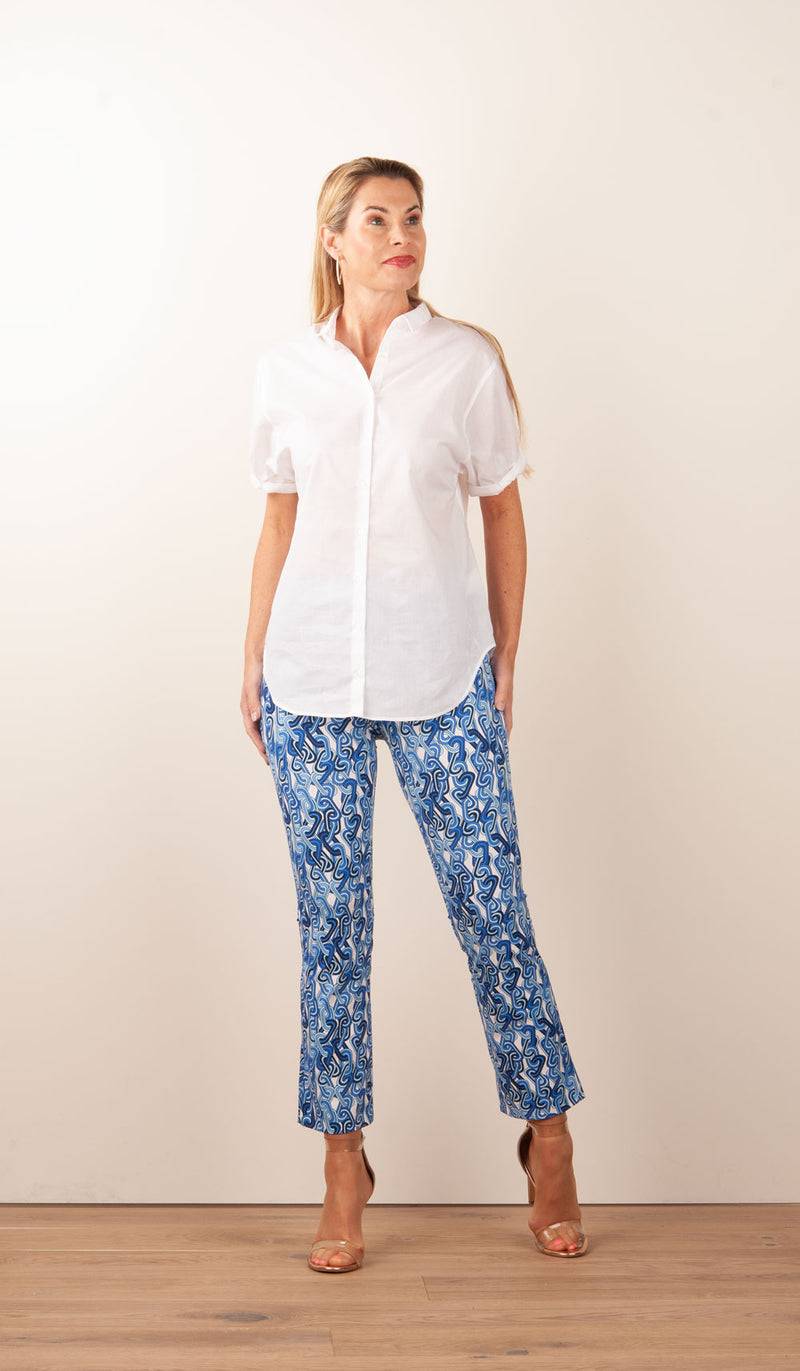 Seductive Hose „Cindy“ Blau | Weiß Fabrik Onlineshop