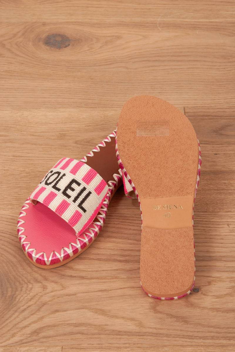 De Siena Sandale Pink | Weiß Sonderangebot