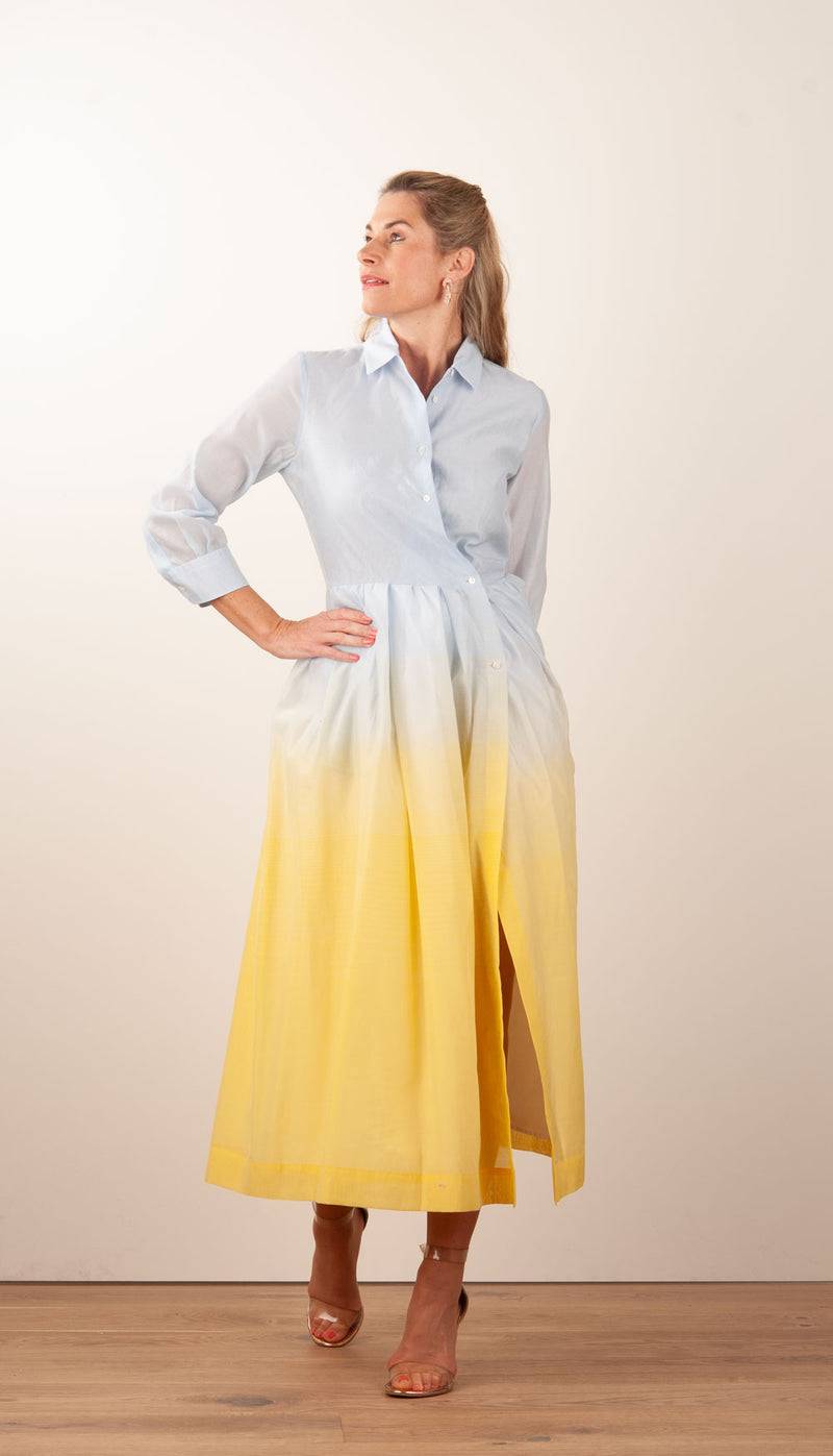 Sara Roka Kleid Hellblau | Gelb | Multicolor Versandkostenfrei