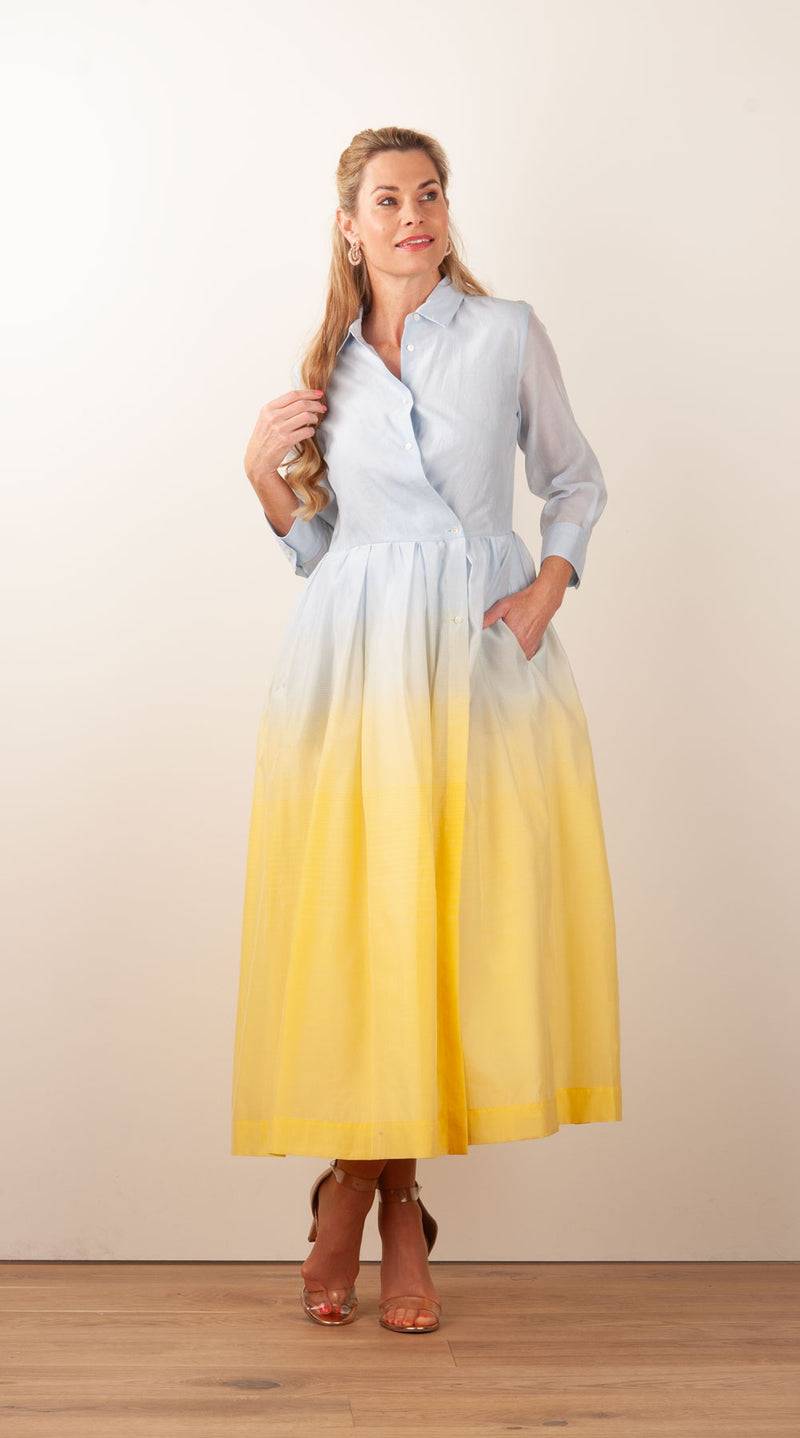 Sara Roka Kleid Hellblau | Gelb | Multicolor Versandkostenfrei