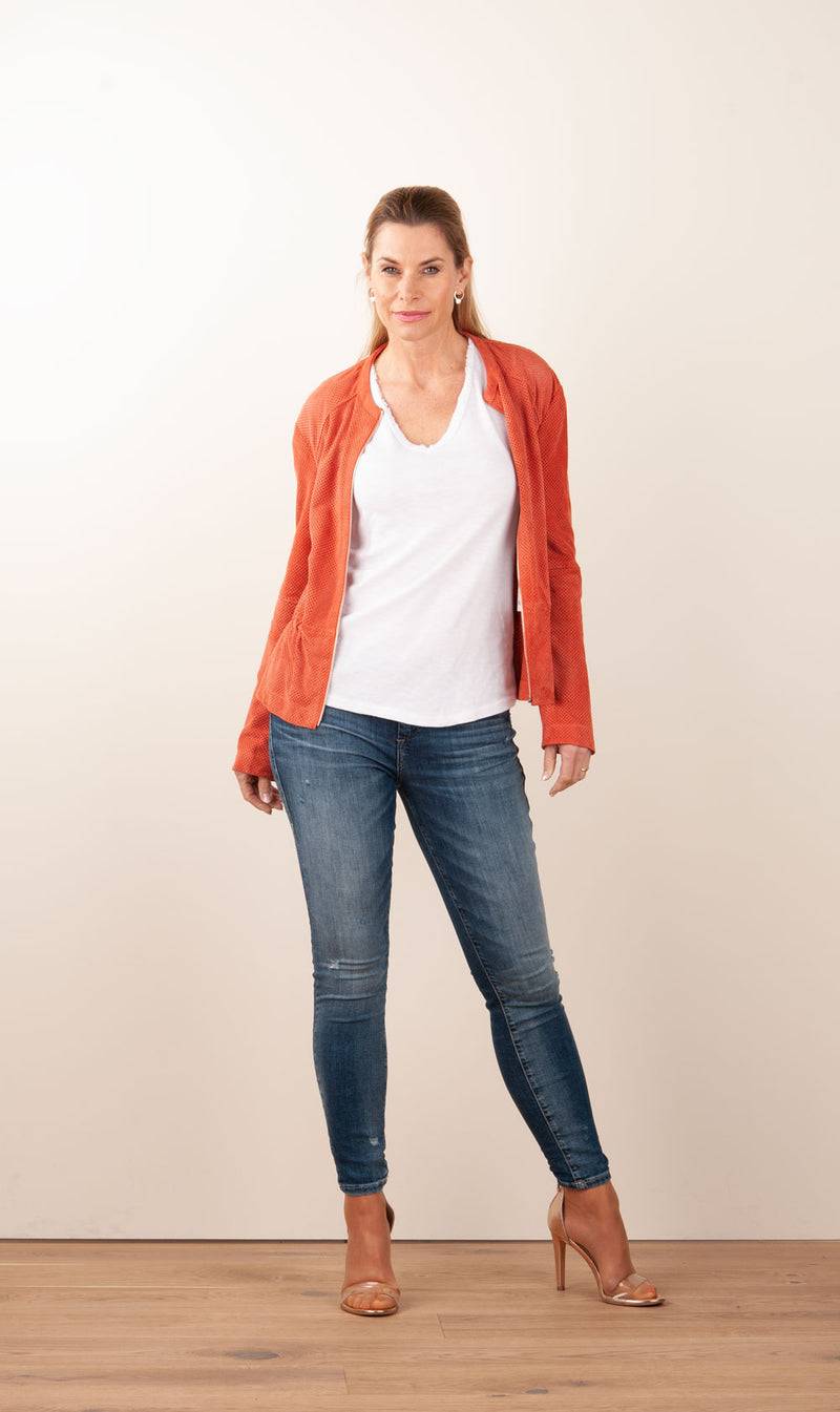 Milestone Lederjacke „Amora“ Koralle Cyber Monday