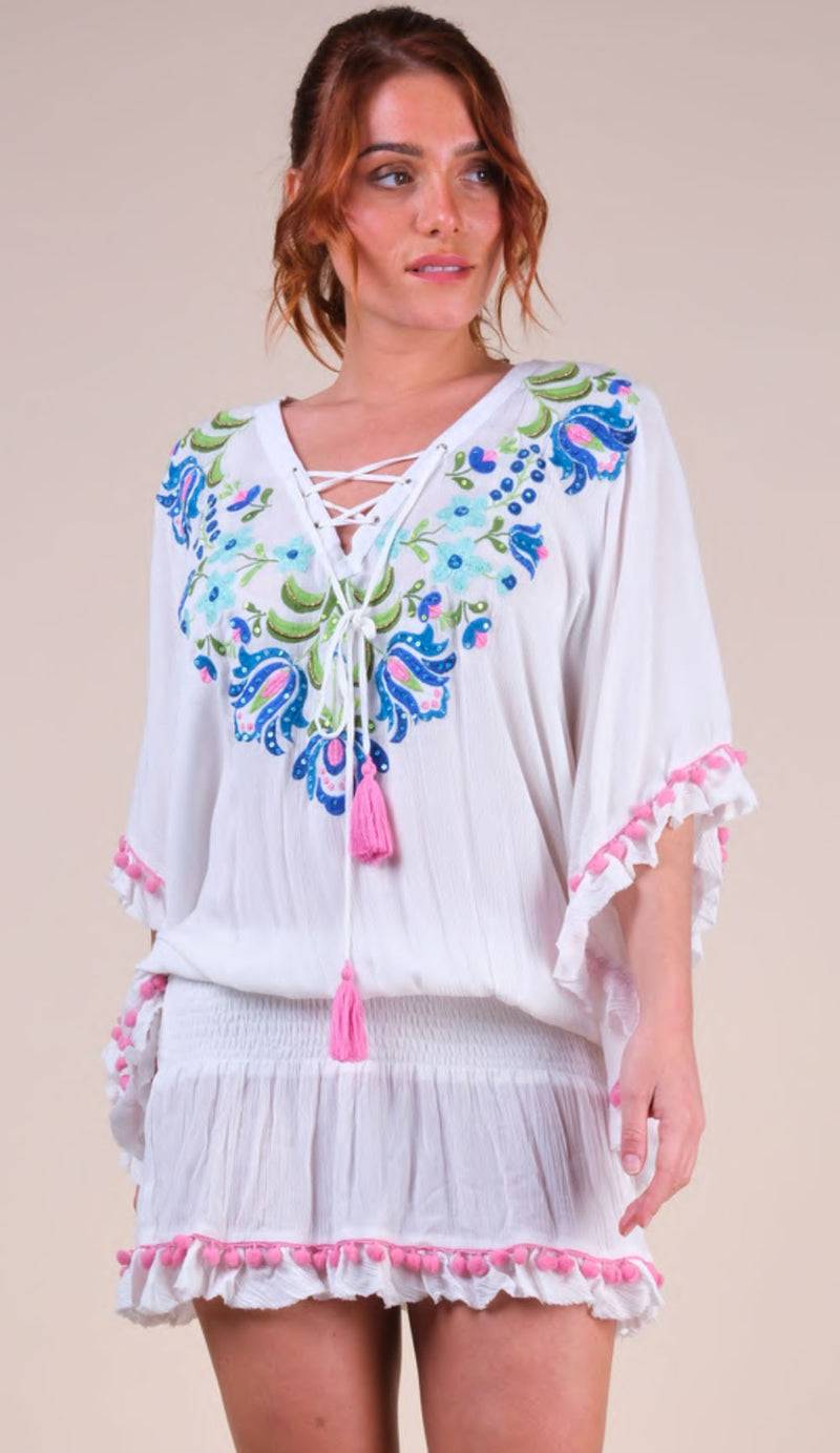 Miss June Kleid Offwhite | Multicolor Muttertagsangebot
