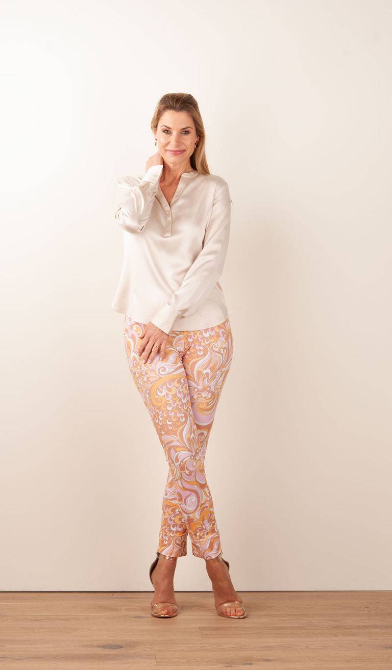 Seductive Hose „Sabrina“ Puder | Orange | Multicolor Zeitlich begrenztes Angebot