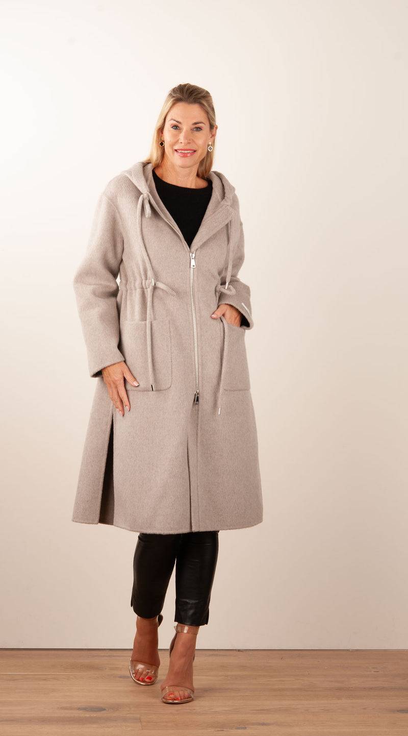 VITTORIA Mantel Taupe Bis zu 65% Rabatt