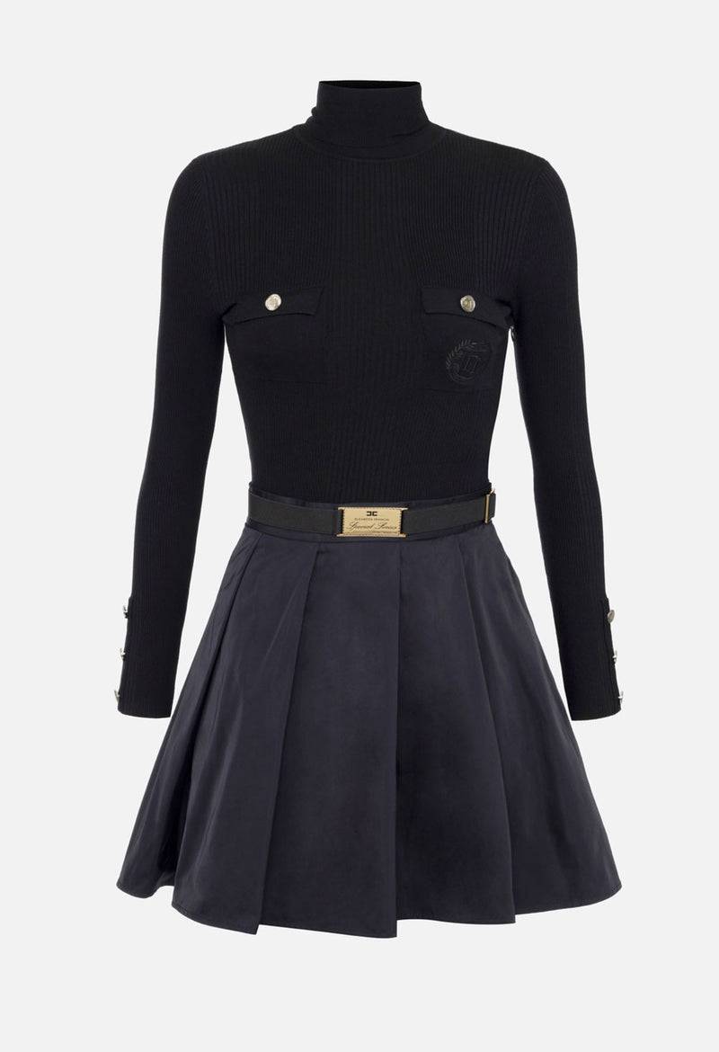 Elisabetta Franchi Kleid Schwarz Im Verkauf