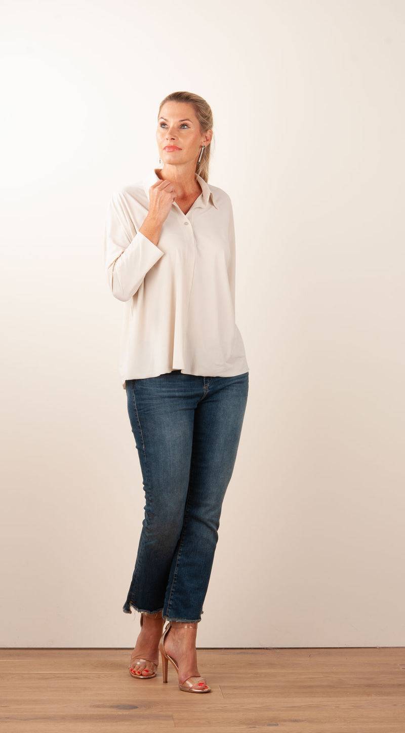 NineTo9 Bluse Hellbeige Outlet