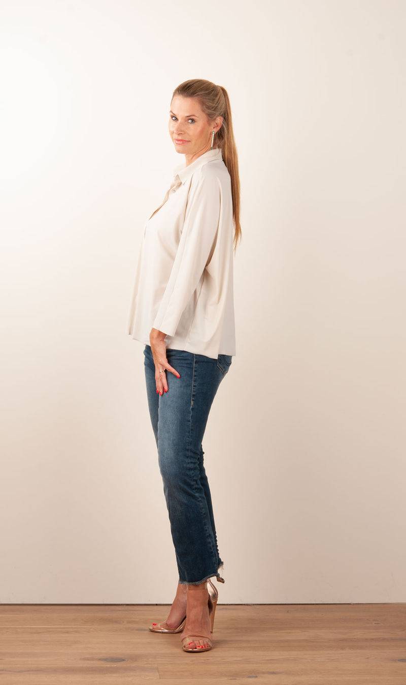 NineTo9 Bluse Hellbeige Outlet