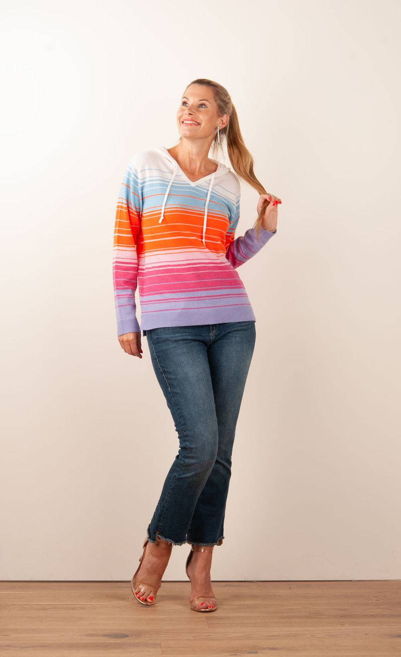 Kitted in Cashmere Kaschmir Pullover Orange | Blau | Multicolor Hotsell