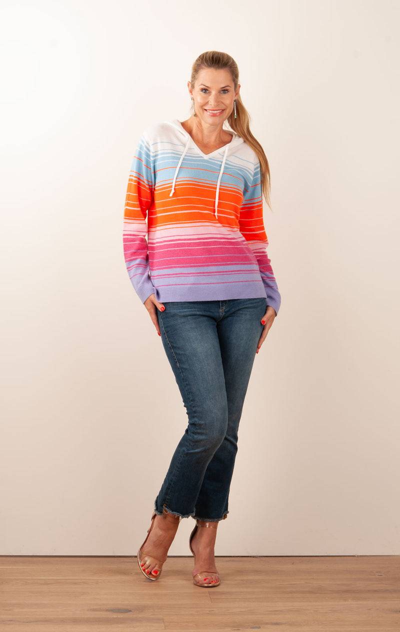 Kitted in Cashmere Kaschmir Pullover Orange | Blau | Multicolor Hotsell