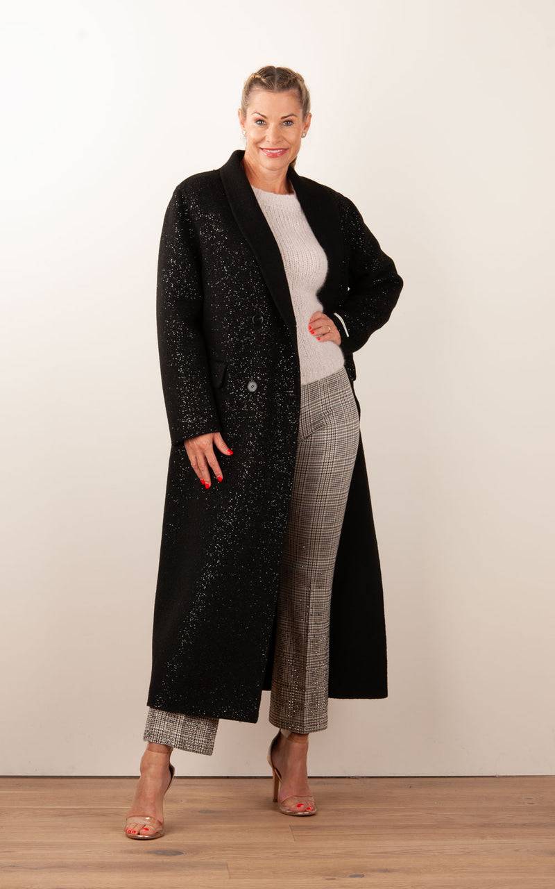 VITTORIA Mantel „Glitzer“ Schwarz Fabrik Onlineshop