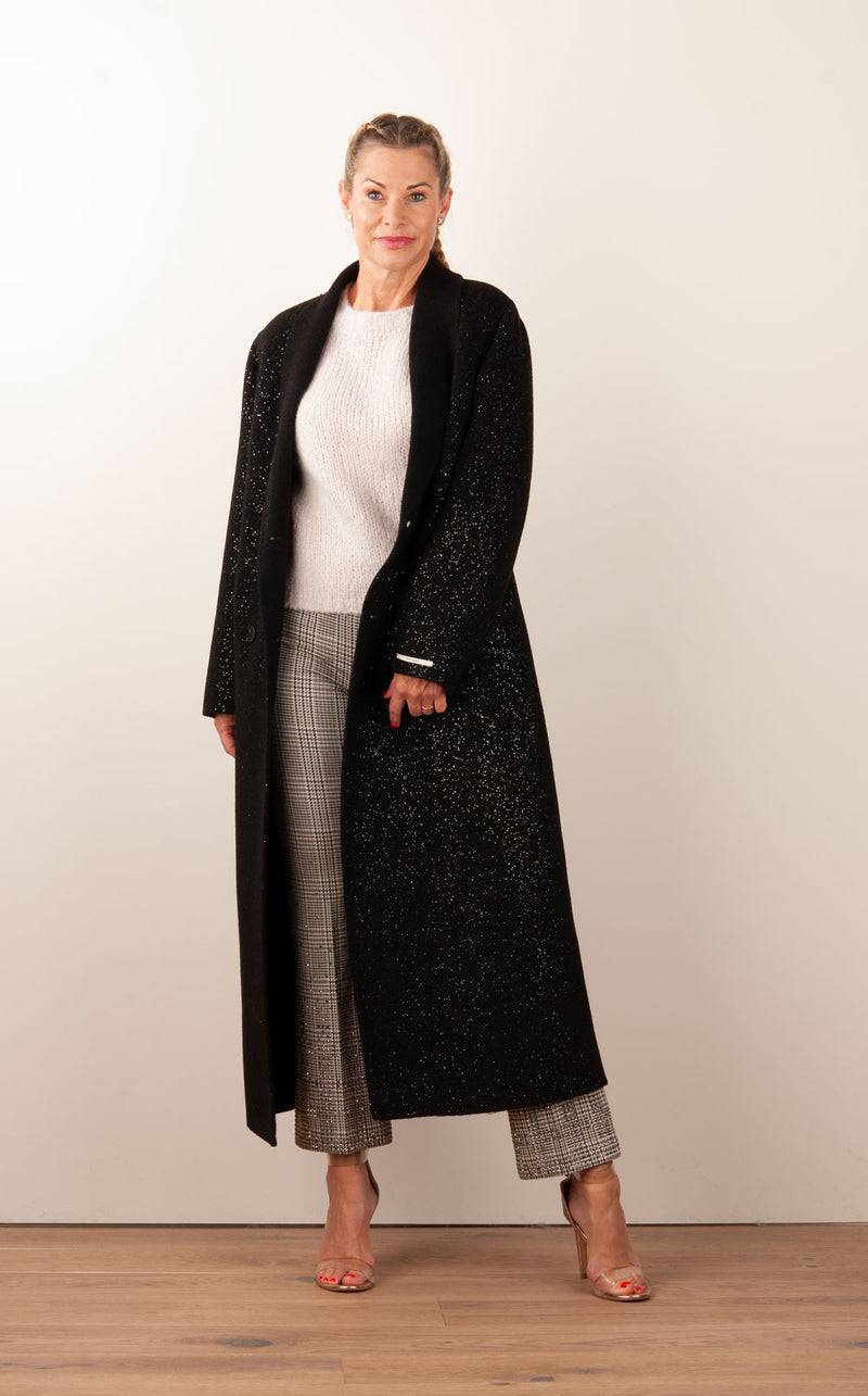 VITTORIA Mantel „Glitzer“ Schwarz Fabrik Onlineshop