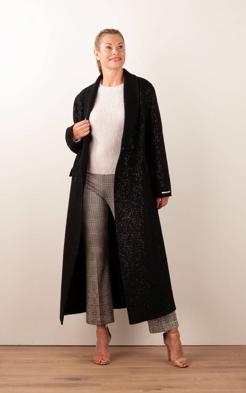 VITTORIA Mantel „Glitzer“ Schwarz Fabrik Onlineshop