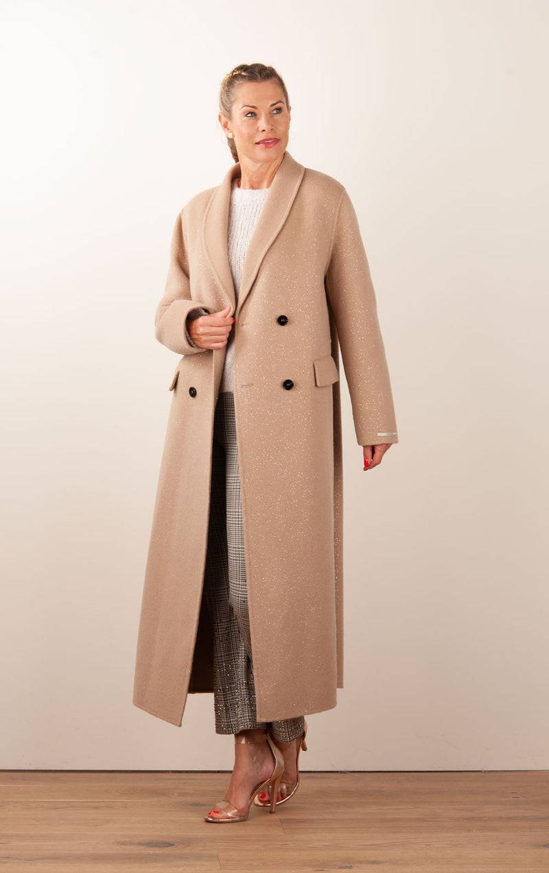 VITTORIA Mantel „Glitzer“ Beige Fabrikpreis
