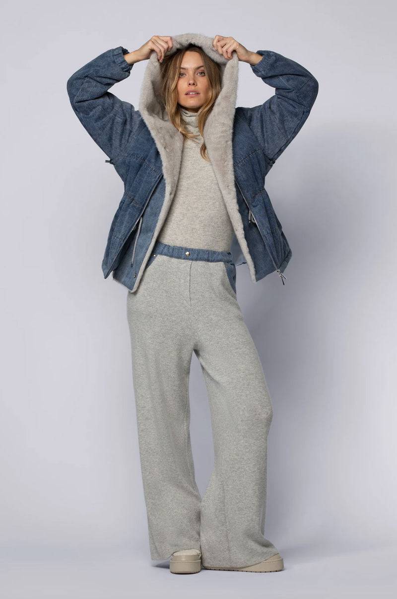 MAX & MOI Jeansjacke Blau | Grau Sonderangebot