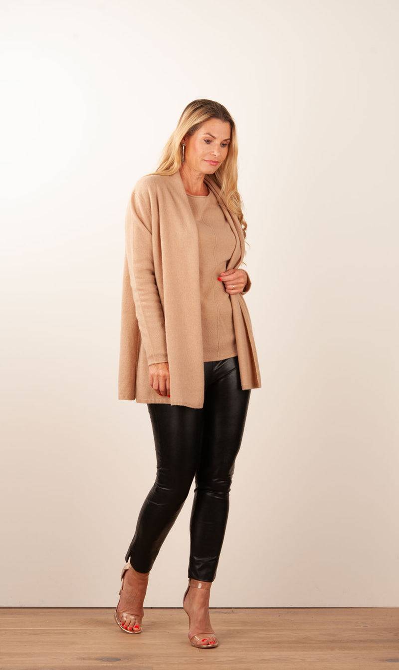 fleur Kaschmir Strickmantel Camel Große Rabatte