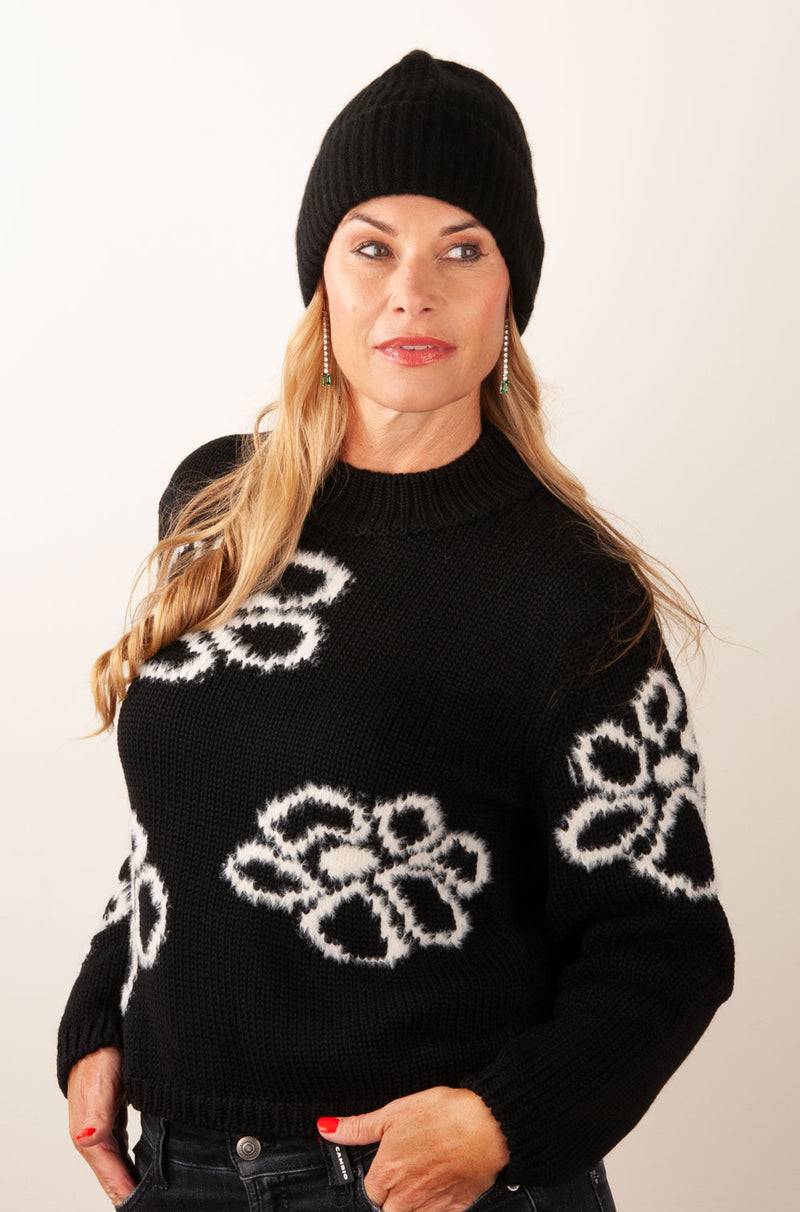 fleur Kaschmir Mütze Schwarz Saisonale Angebote
