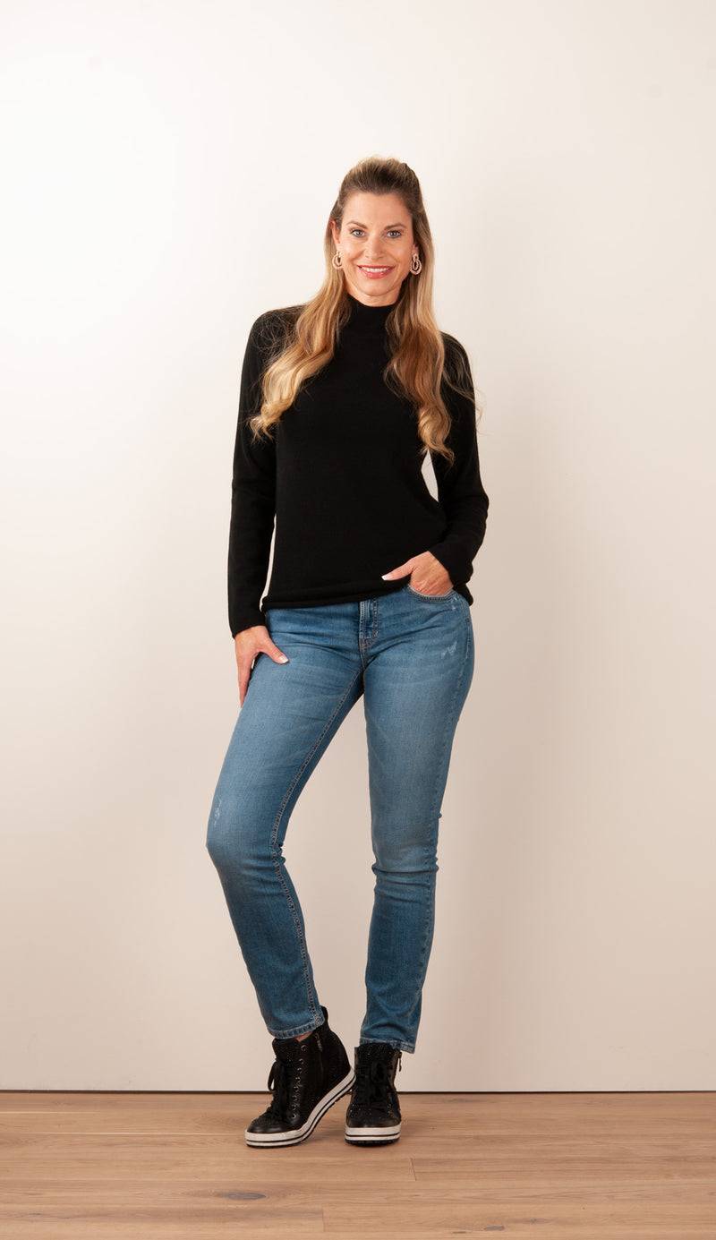fleur Kaschmir Pullover Schwarz Tiefpreis