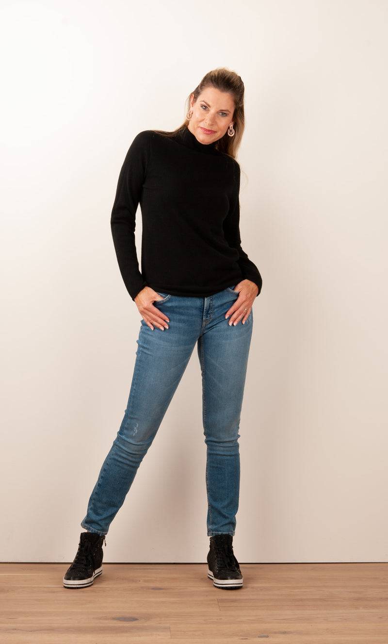 fleur Kaschmir Pullover Schwarz Tiefpreis