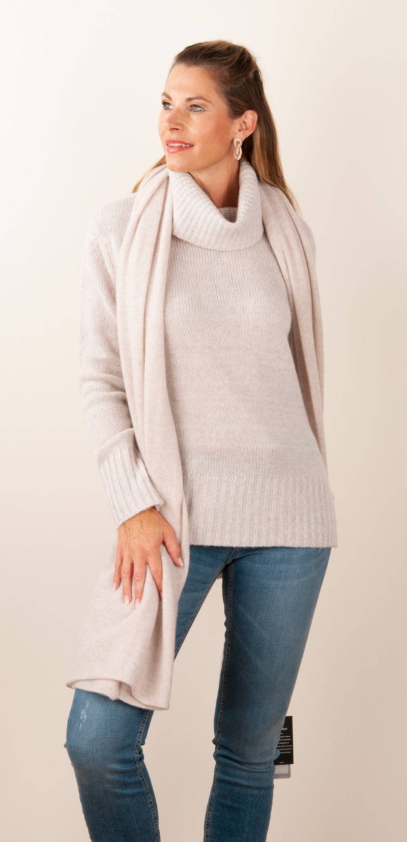 fleur Kaschmir Schal Hellbeige Letzte 3 Tage