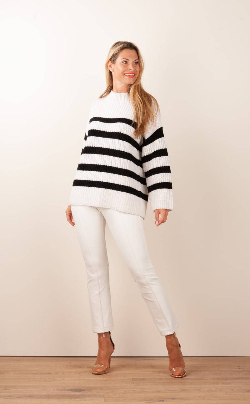 Rosa & Me Pullover „Streifen“ Offwhite | Schwarz JETZT KAUFEN