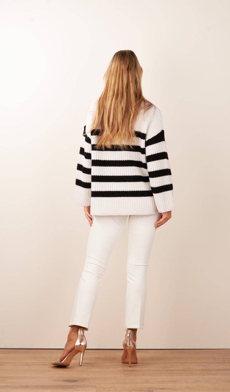 Rosa & Me Pullover „Streifen“ Offwhite | Schwarz JETZT KAUFEN
