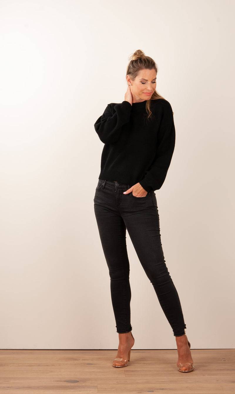SEM PER LEI. Kaschmir Pullover Schwarz Bis zu 65% Rabatt