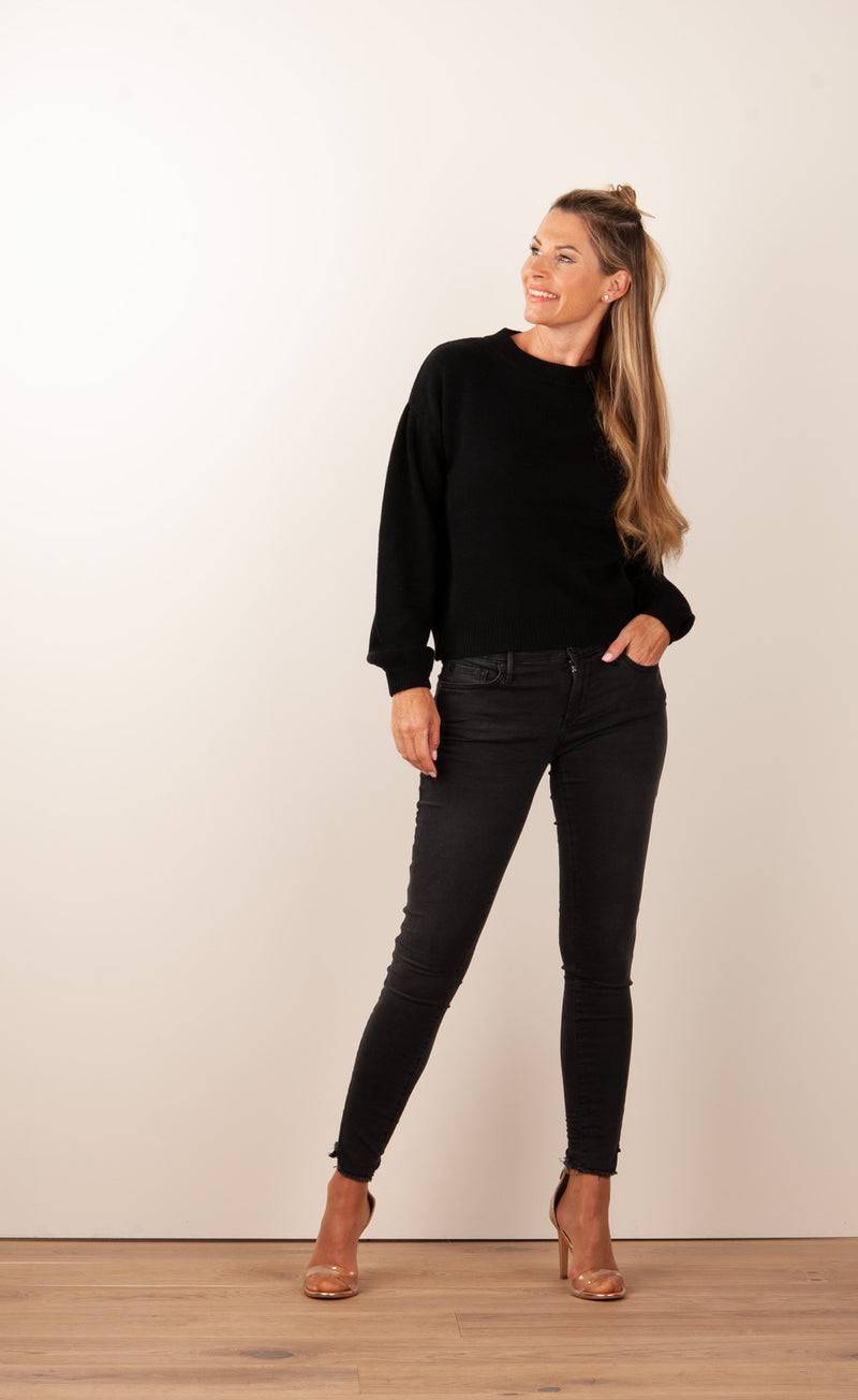 SEM PER LEI. Kaschmir Pullover Schwarz Bis zu 65% Rabatt