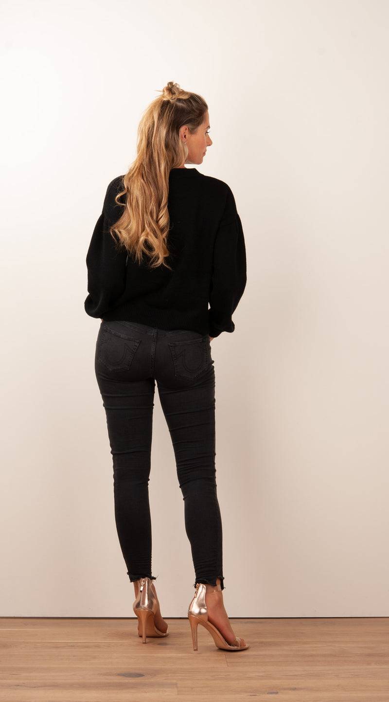 SEM PER LEI. Kaschmir Pullover Schwarz Bis zu 65% Rabatt