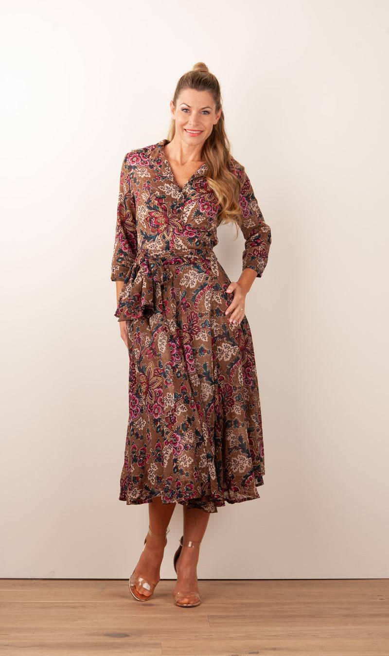 Samantha Sung Kleid „Olivia“ Braun | Multicolor Nur für heute