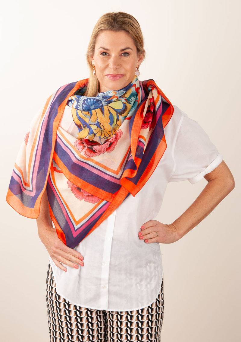 Grace Viereckstuch „Blumen“ Multicolor Online