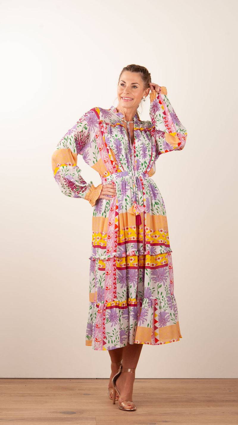 Taj Kleid Weiß | Multicolor Neueste Stile