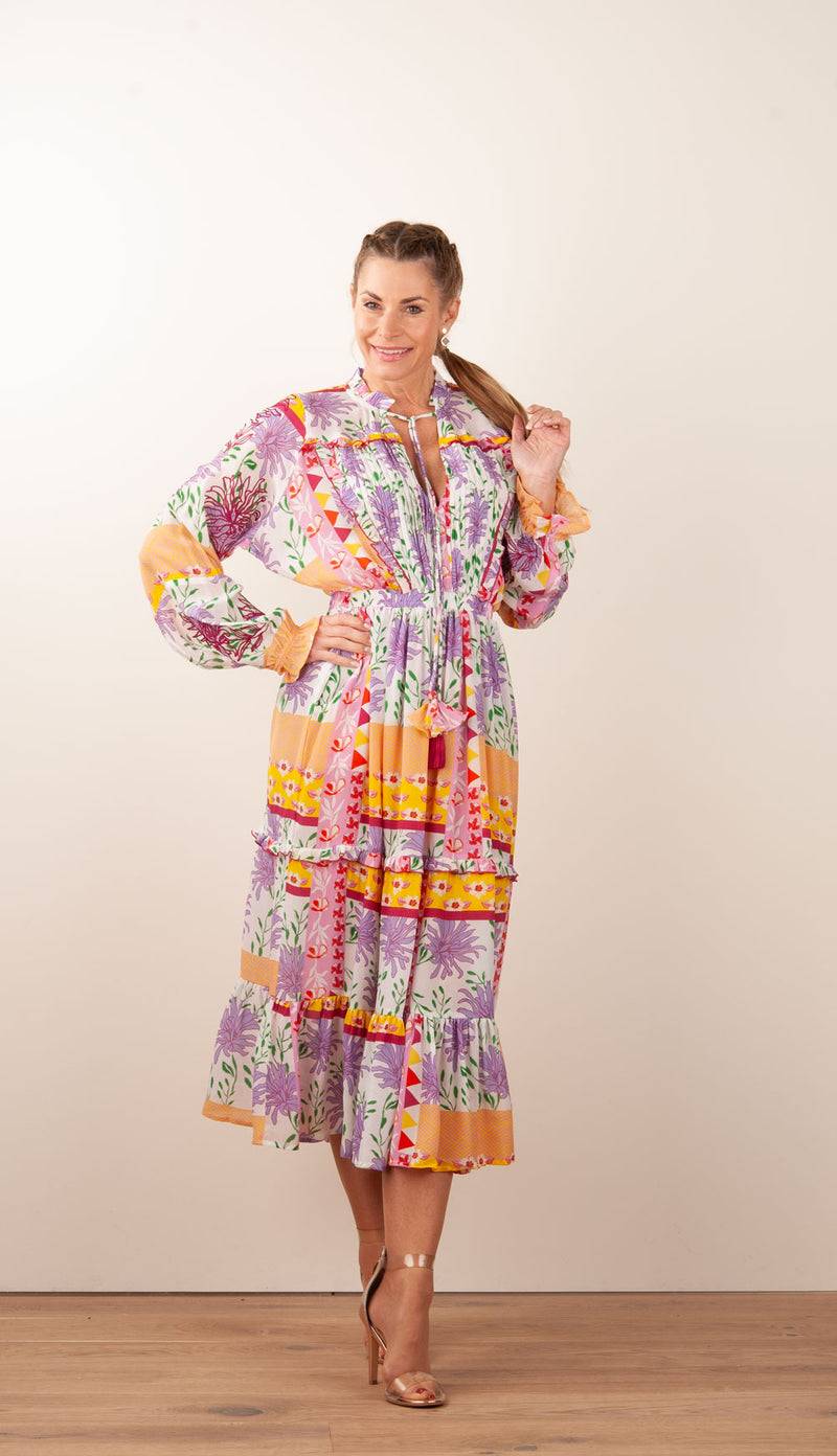 Taj Kleid Weiß | Multicolor Neueste Stile