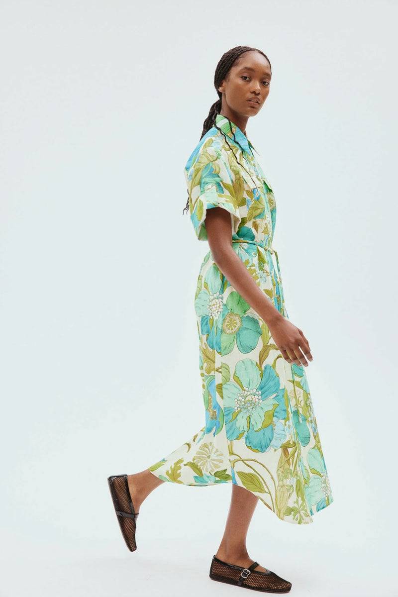 ALEMAIS Kleid Grün | Blau | Multicolor Vierteljährliche Förderung