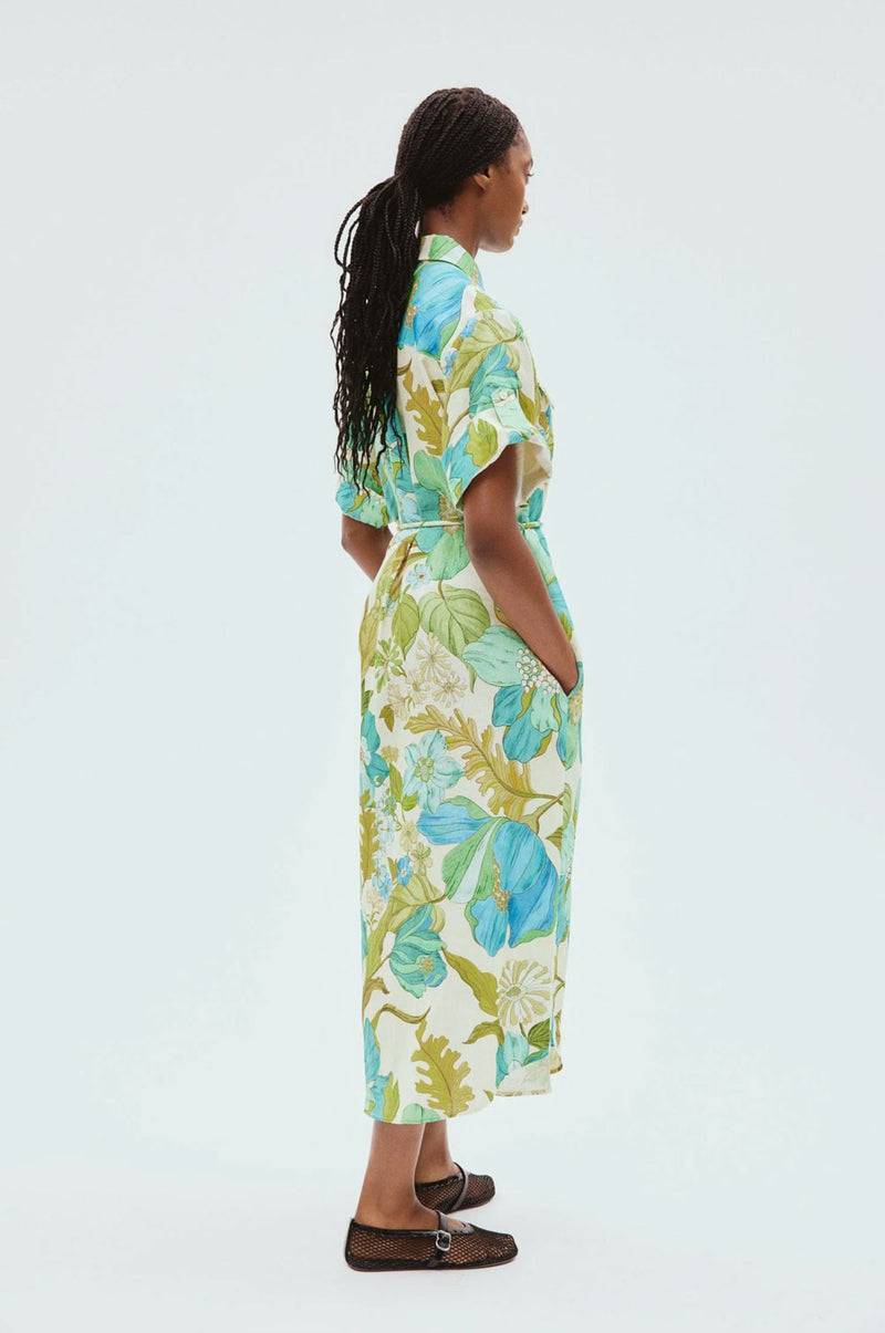 ALEMAIS Kleid Grün | Blau | Multicolor Vierteljährliche Förderung