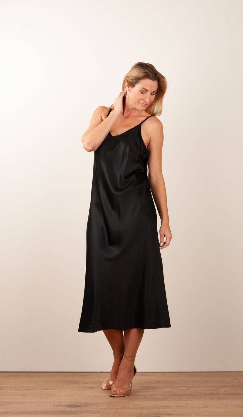 fleur Kleid Schwarz